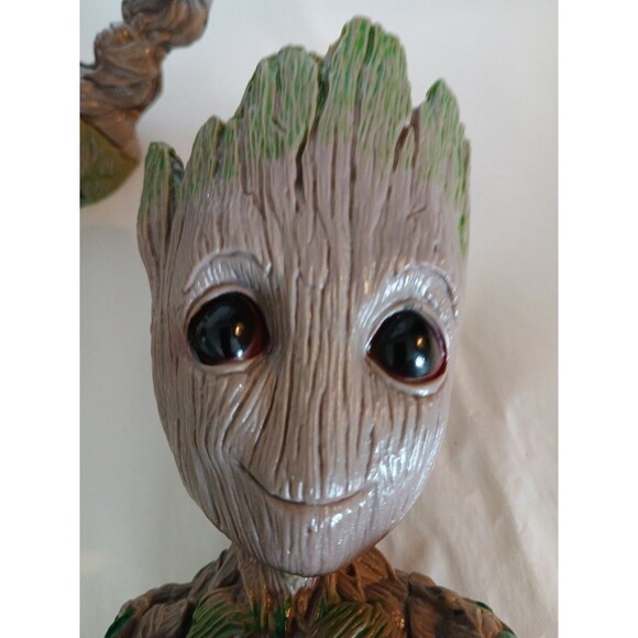(3)Groot Marvel Guardian Of The Galaxy Baby GROOT FLOWER POT PLANTERS Green-Gray - Picture 12 of 16